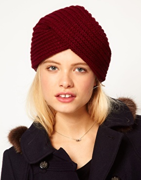 Chunky knit turban